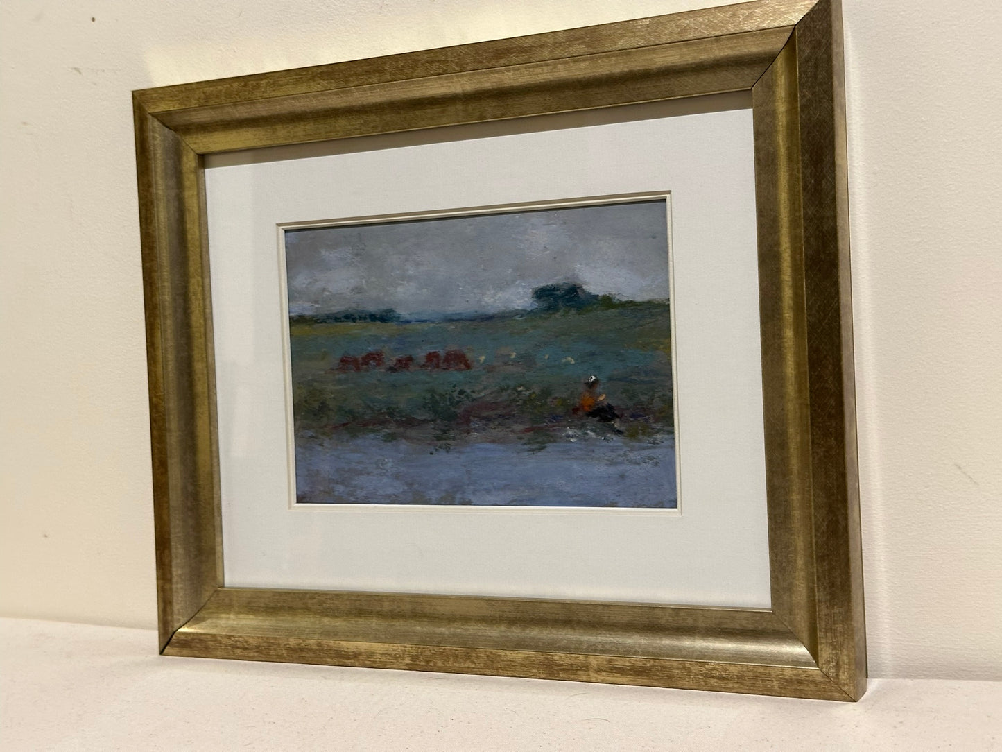 Marc M Mouclier 1941 - French Impressionist Oil Painting , Cattle Landscape WWII