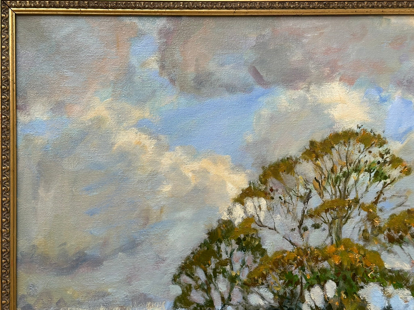 Keith Gardner RCA Large Oil on Canvas, Cheshire Landscape 77x51cm Signed Framed