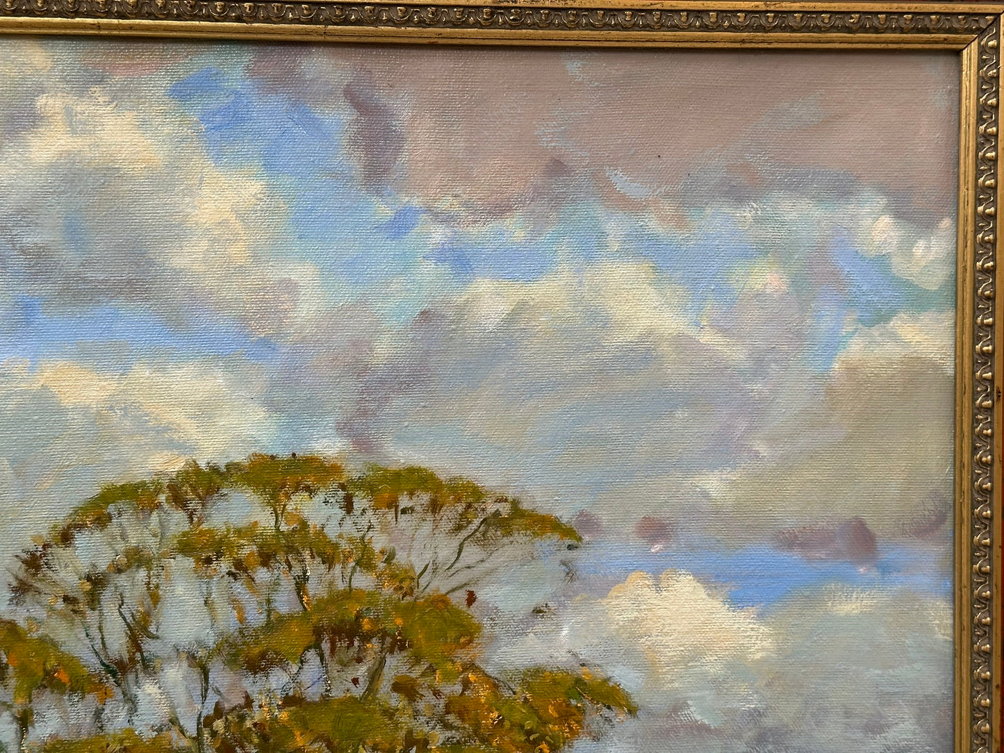 Keith Gardner RCA Large Oil on Canvas, Cheshire Landscape 77x51cm Signed Framed