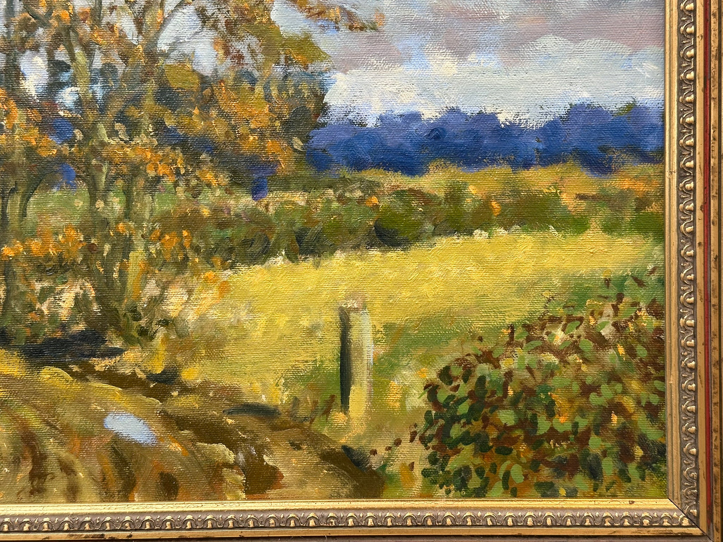 Keith Gardner RCA Large Oil on Canvas, Cheshire Landscape 77x51cm Signed Framed