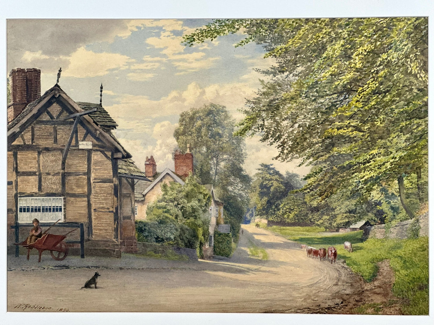 William Robinson 1835-1895 Nether Alderley Cheshire Watercolour 42x59cm