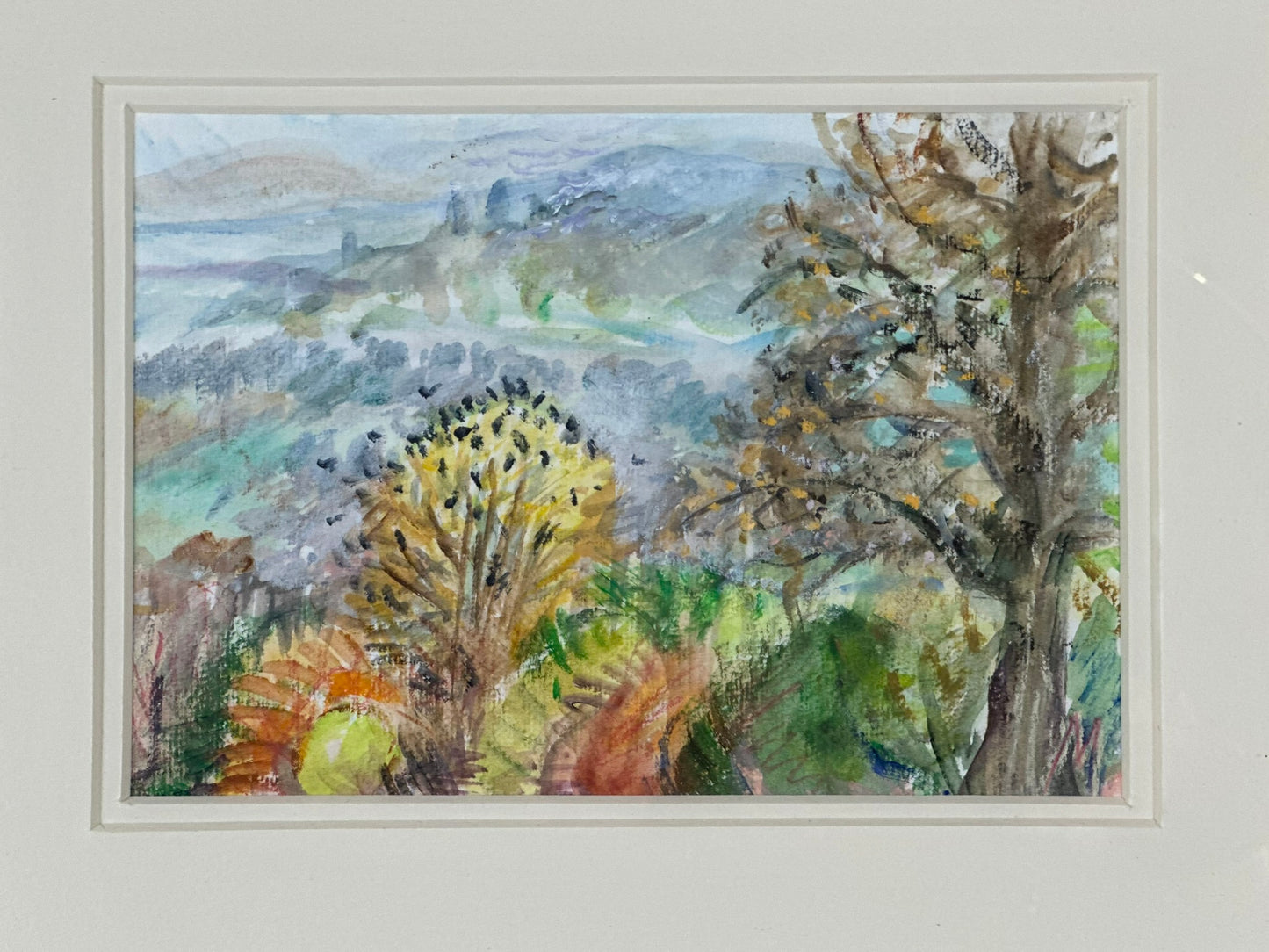 Marcia Gibson-Watt 'View from Gelligam Studio, Spring 2001' Acrylic Landscape