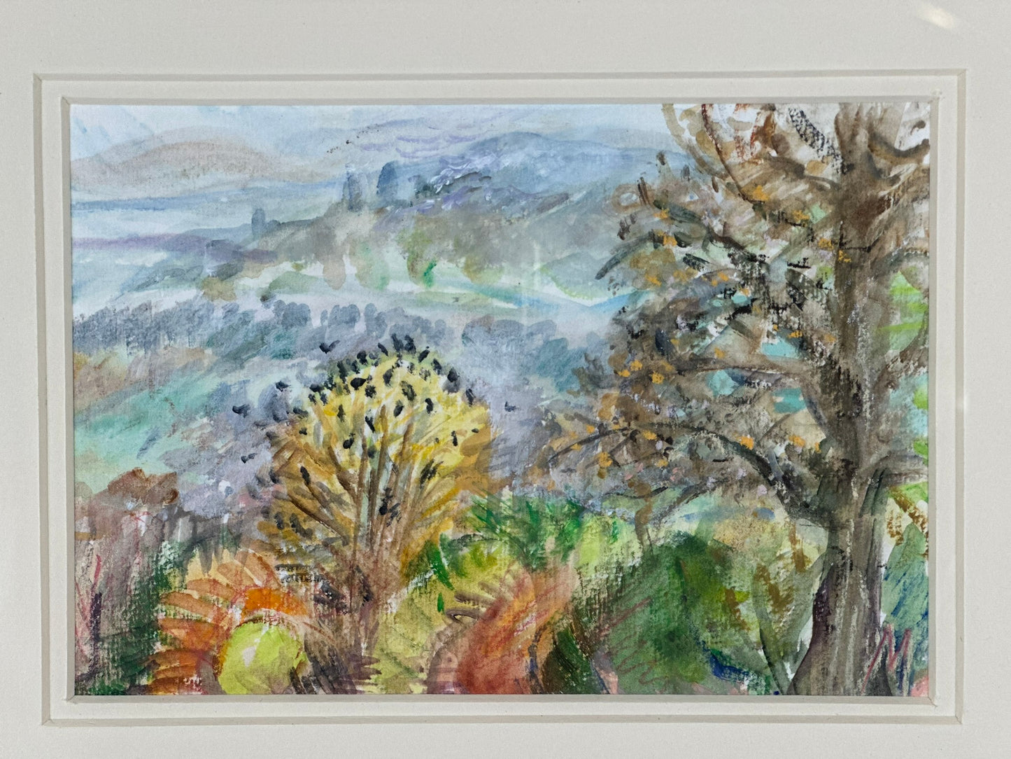 Marcia Gibson-Watt 'View from Gelligam Studio, Spring 2001' Acrylic Landscape