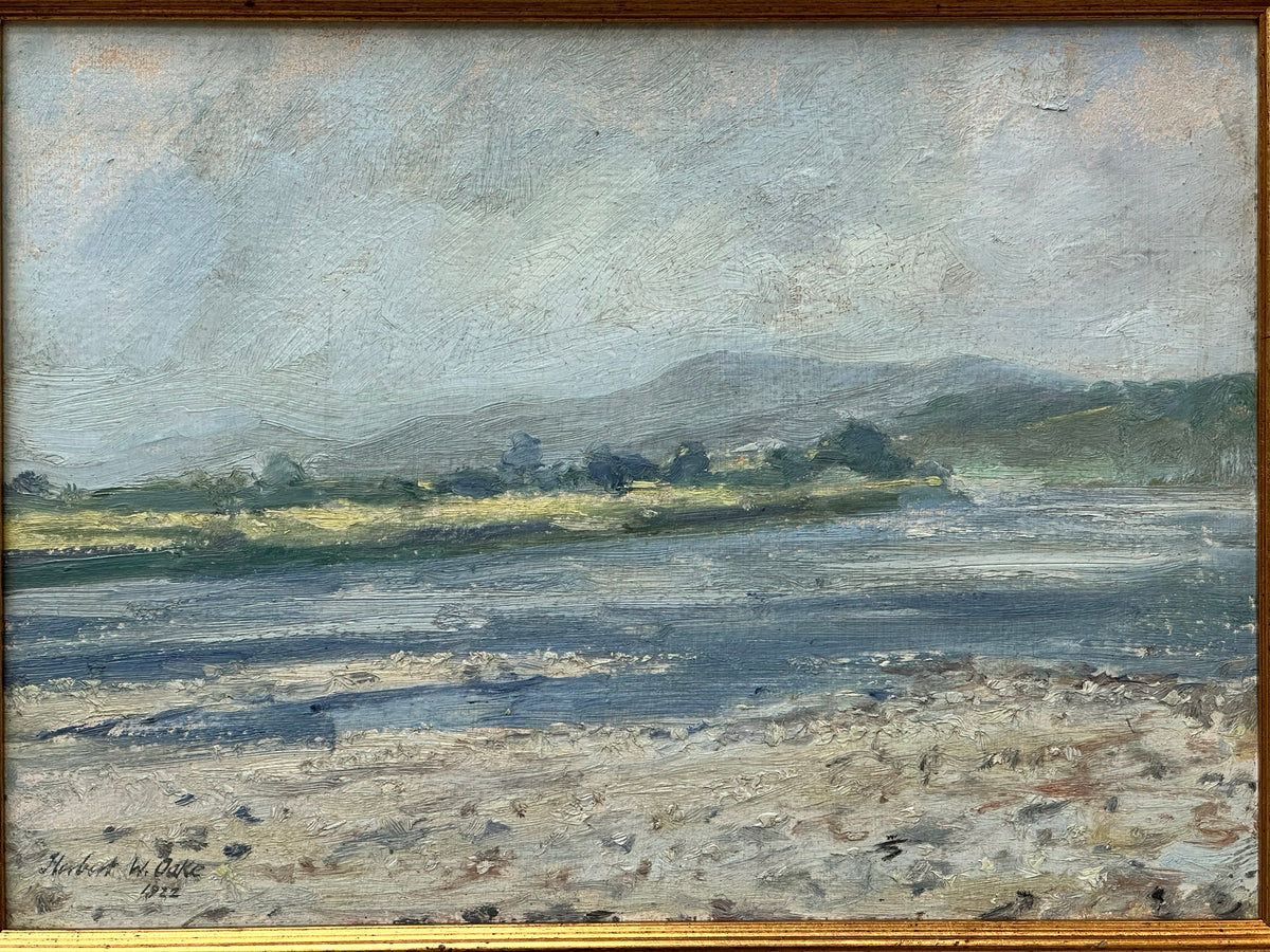 Herbert Walter Oake (1881-1939) - Untitled River Landscape
