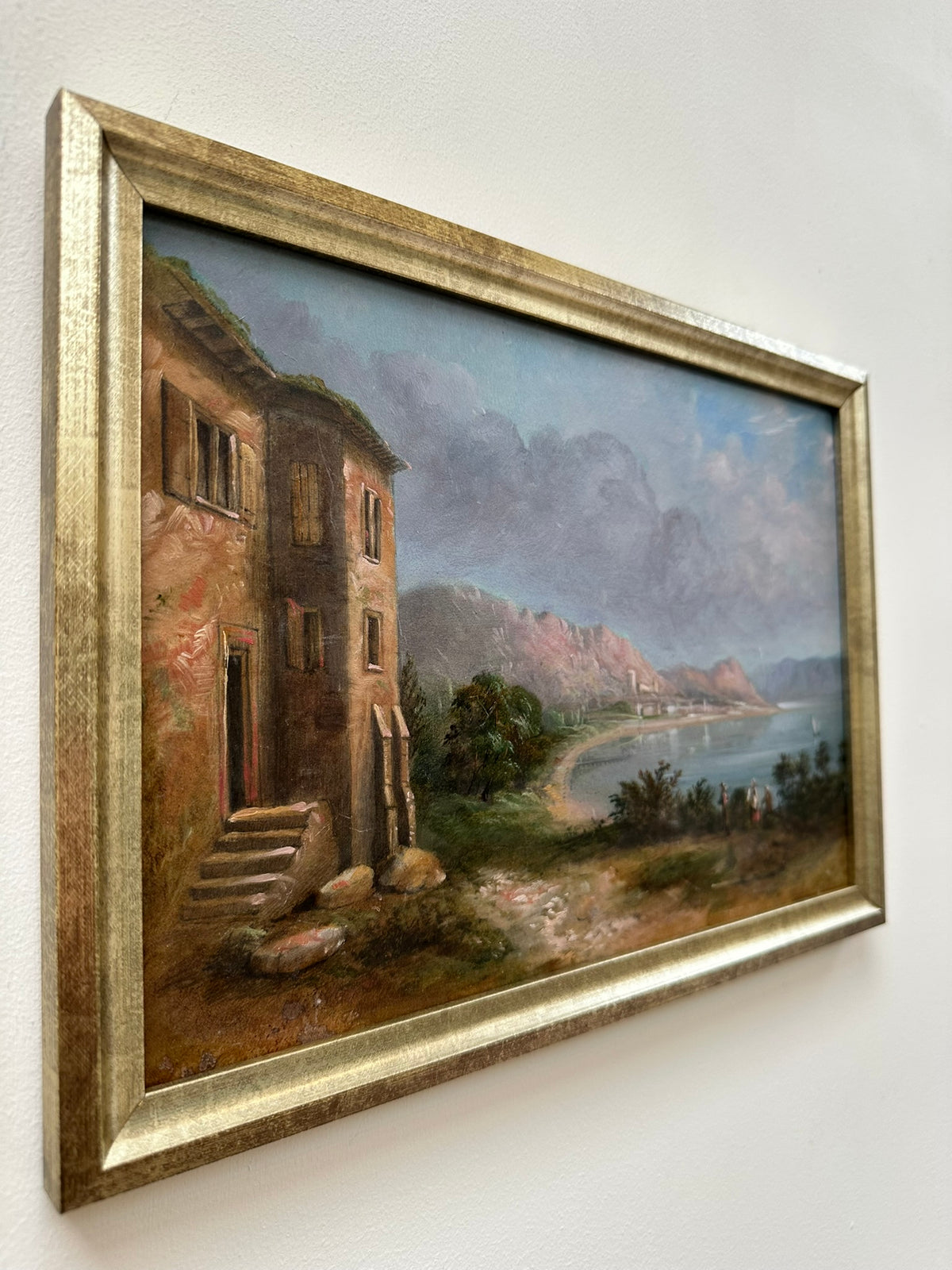 Italianate School - Italian Coastal Inlet with Figures