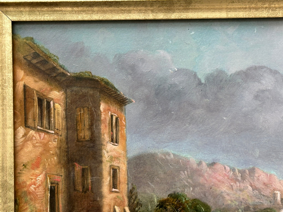 Italianate School - Italian Coastal Inlet with Figures