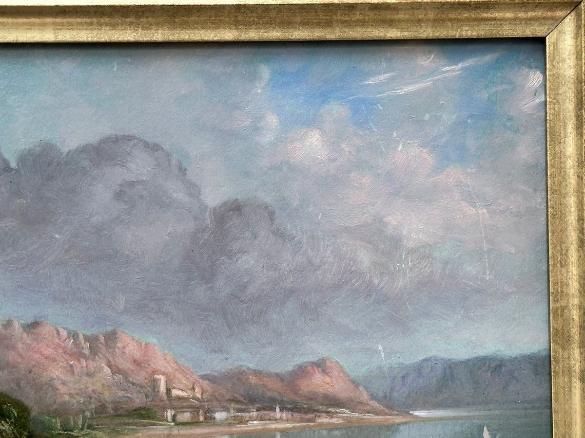 Italianate School - Italian Coastal Inlet with Figures
