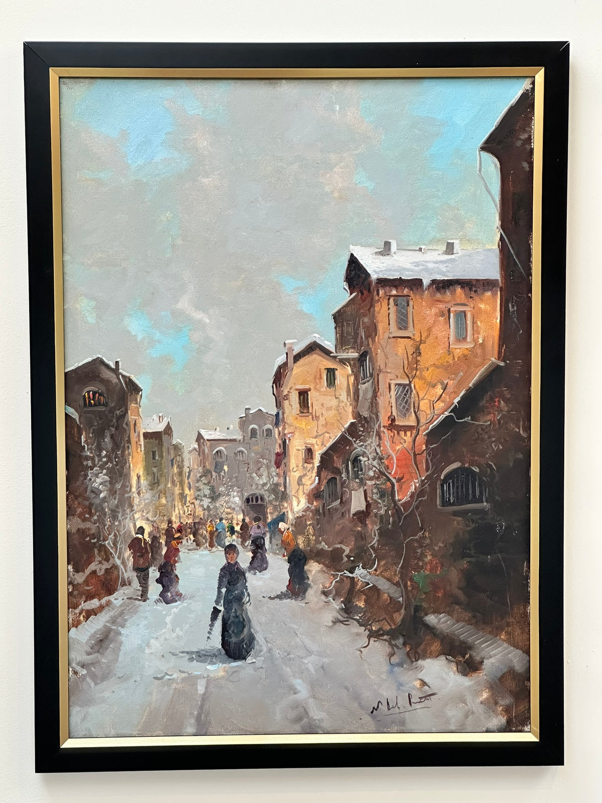 Continental School - Continental Winter Street Scene