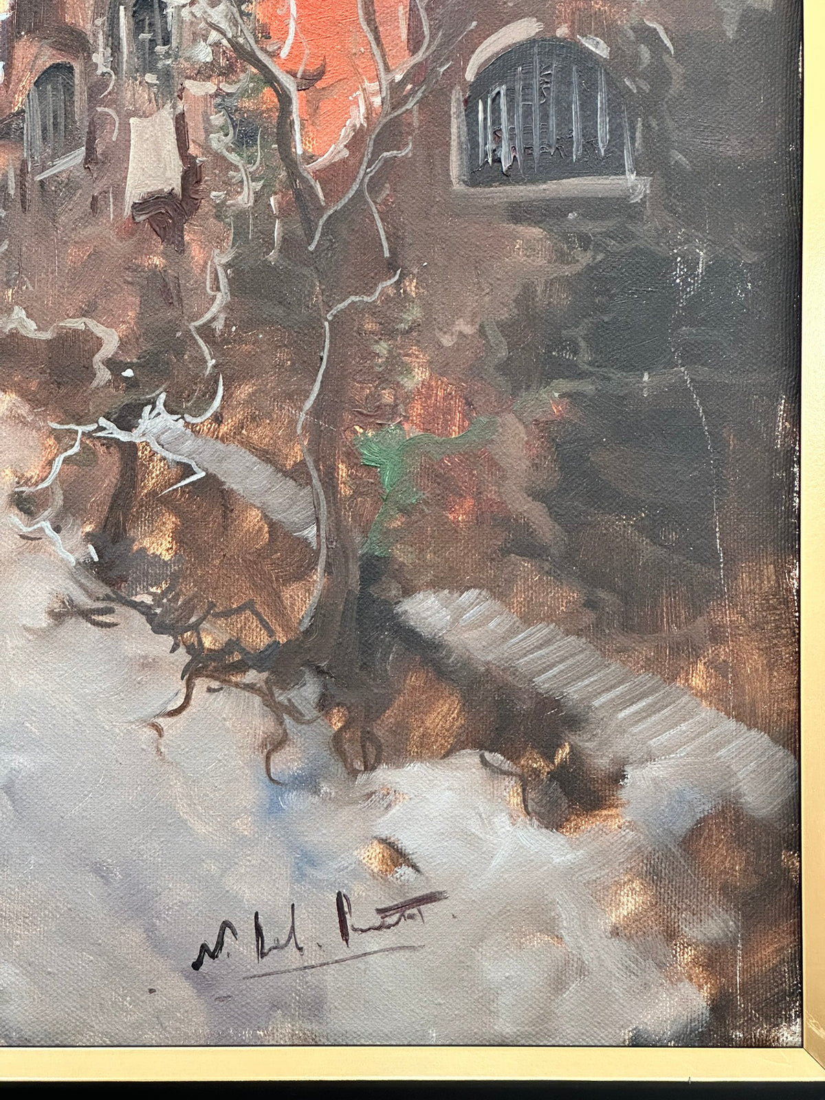 Continental School - Continental Winter Street Scene