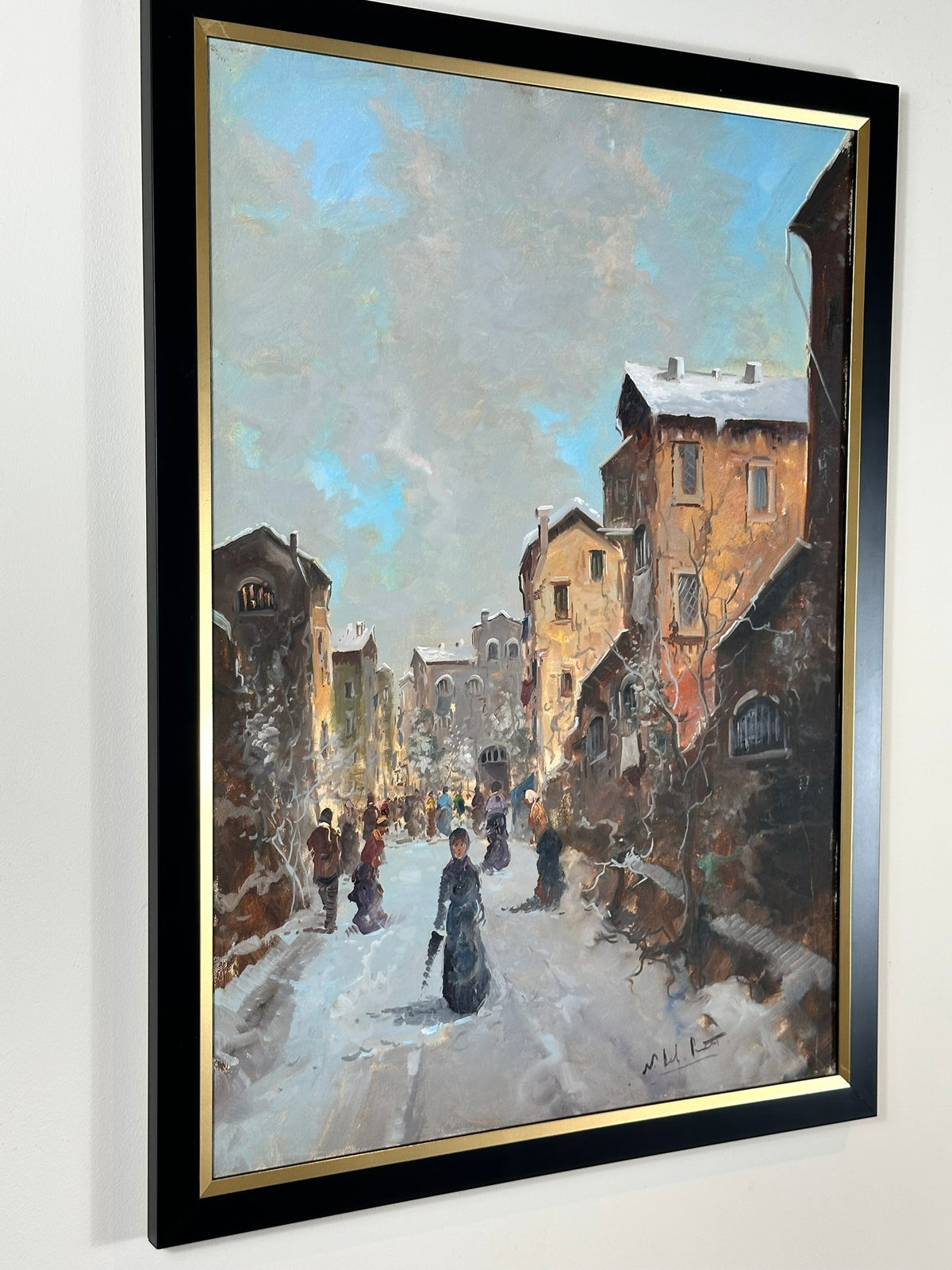 Continental School - Continental Winter Street Scene