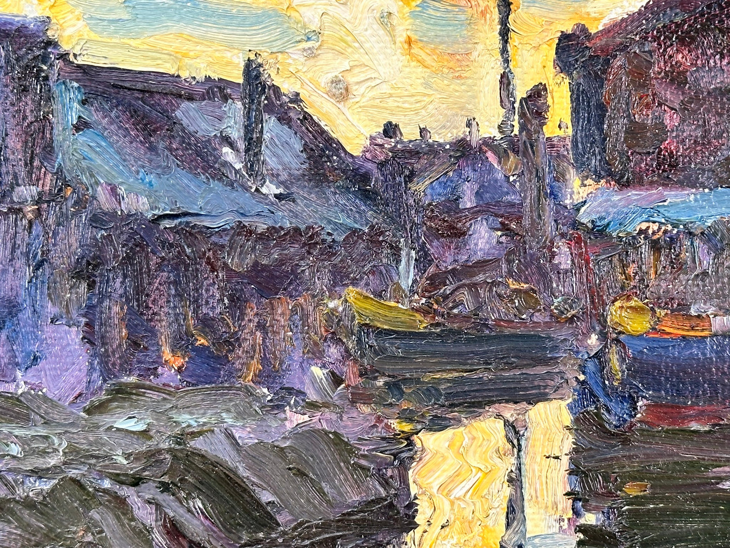 Original Keith Gardner RCA Oil Painting - Liverpool Dockside Industrial Scene