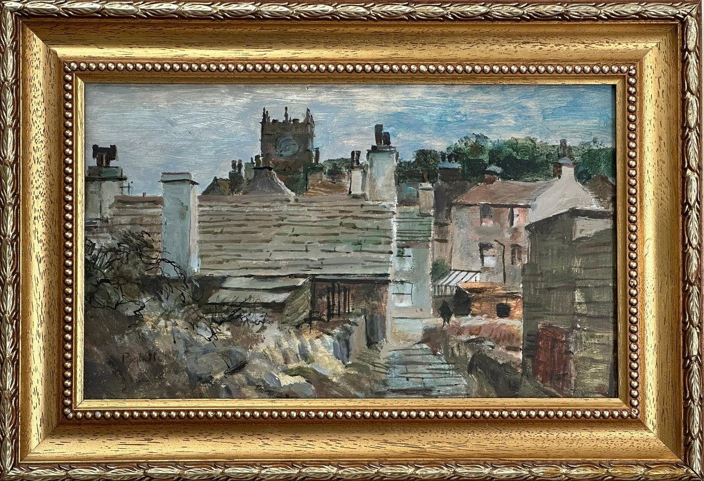 Joseph Pighills - Haworth Church Yorkshire Oil Painting - Brontë Village Scene