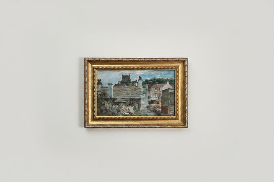 Joseph Pighills - Haworth Church Yorkshire Oil Painting - Brontë Village Scene