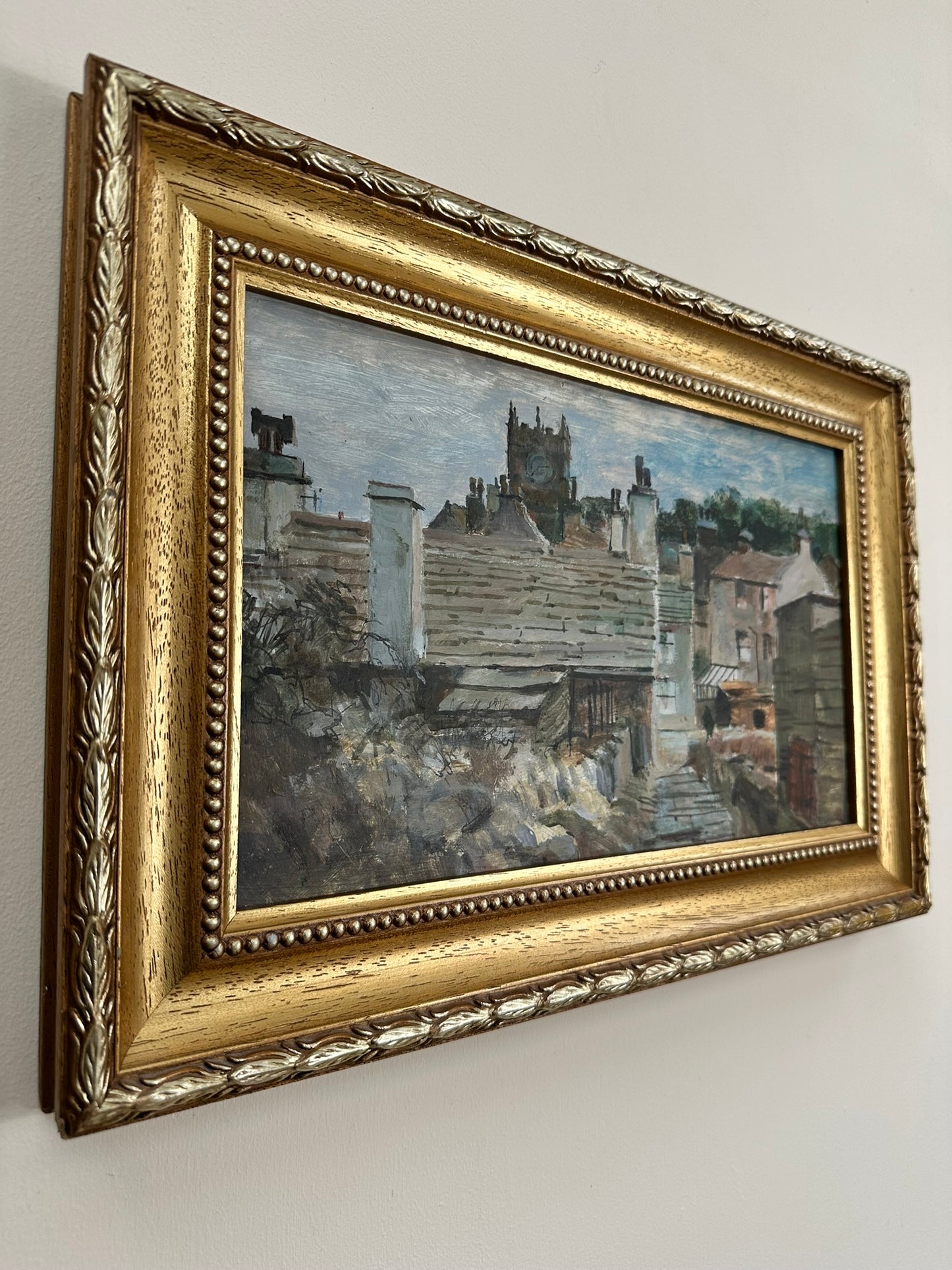 Joseph Pighills - Haworth Church Yorkshire Oil Painting - Brontë Village Scene