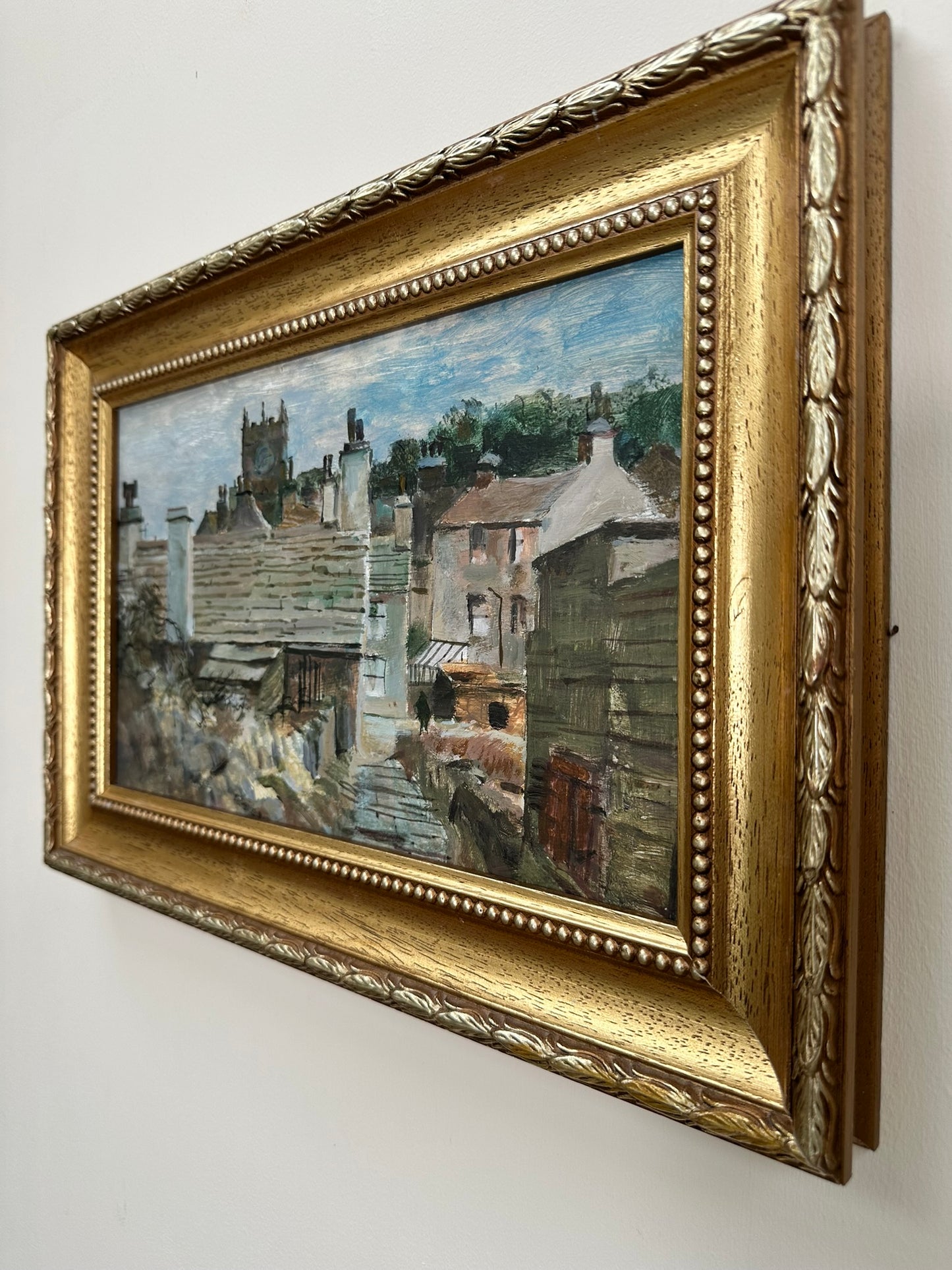 Joseph Pighills - Haworth Church Yorkshire Oil Painting - Brontë Village Scene