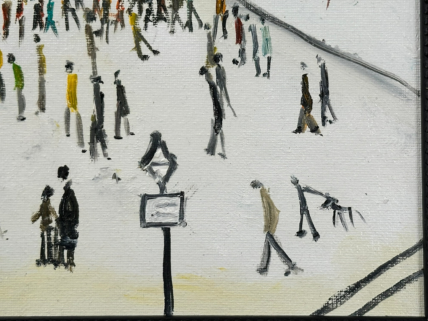John Goodlad - Oil on Board After Lowry Ferry Boat Knott End