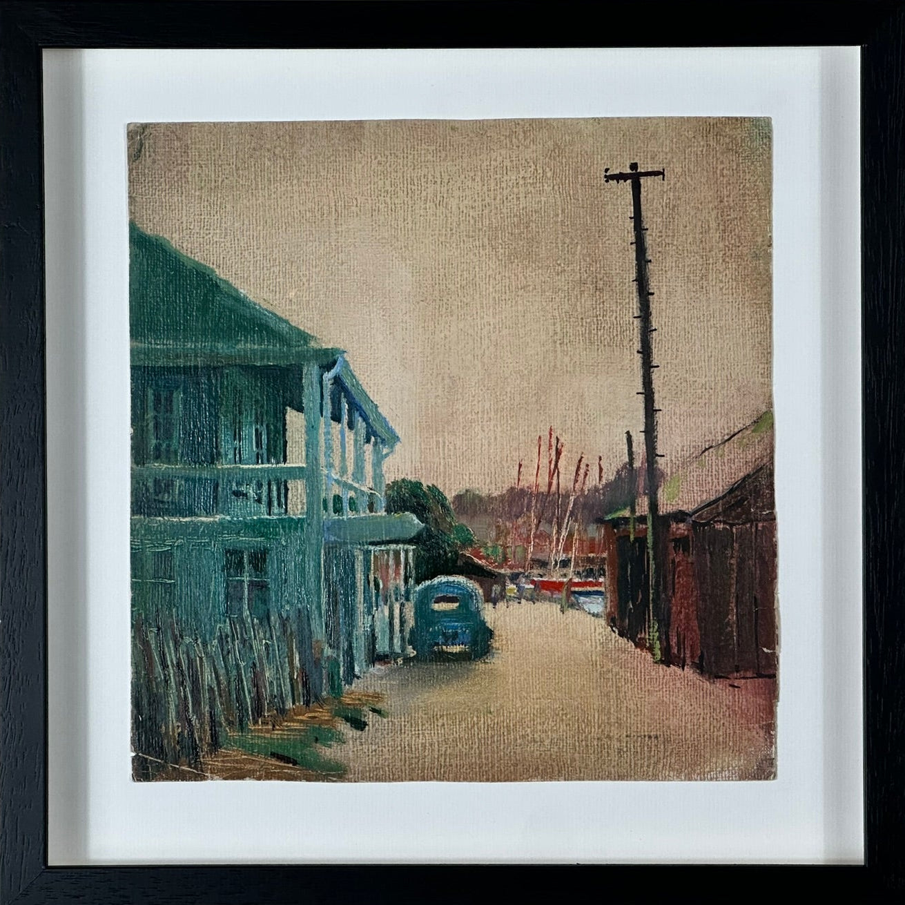 Joseph Pighills Original Oil Painting Harbour Coastal Scene Yorkshire Artist