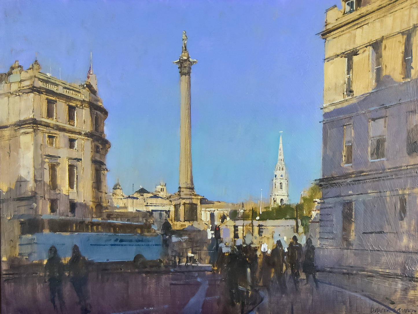 David Sawyer RBA (born 1961) - Late Afternoon, Trafalgar Square