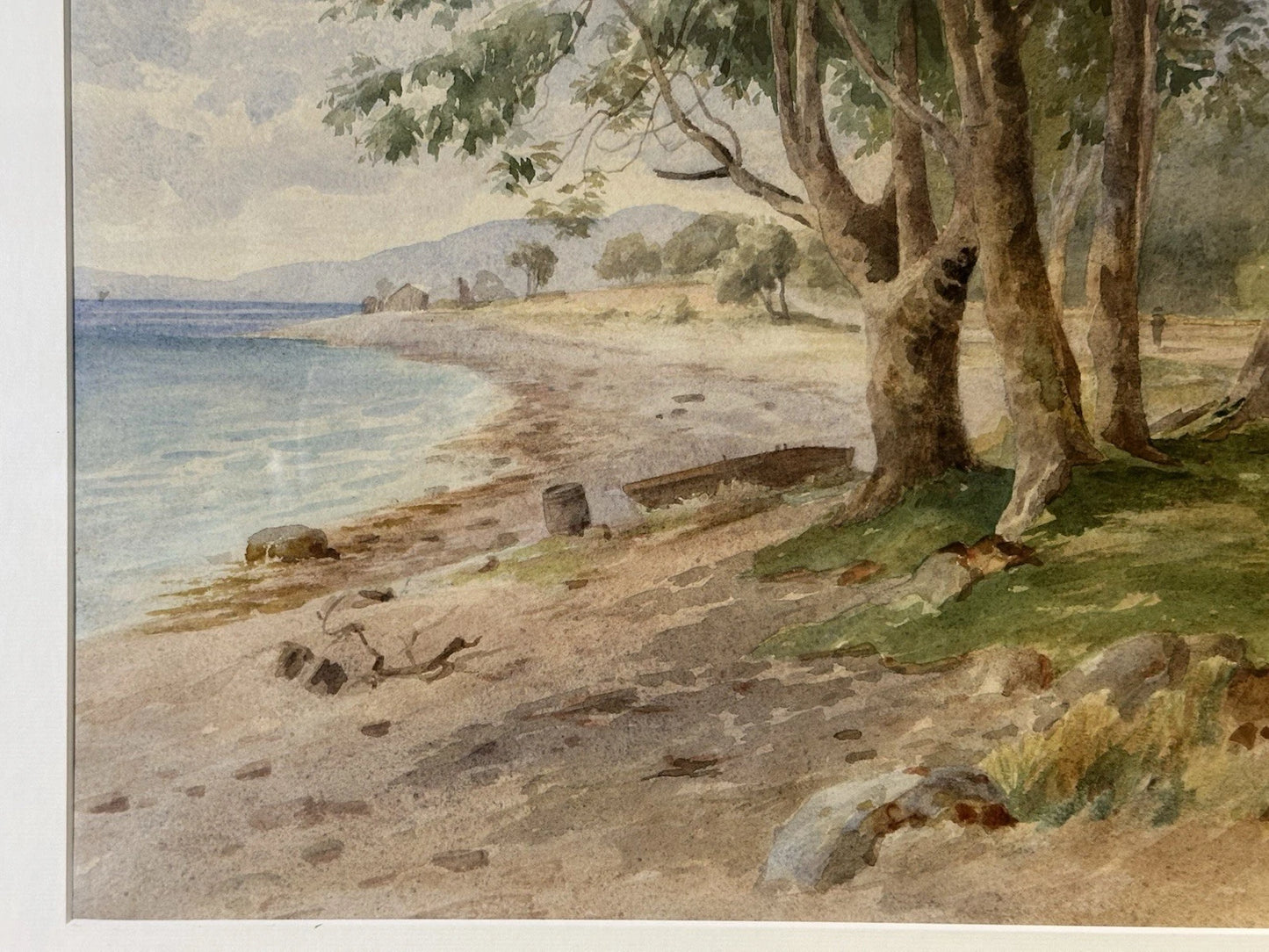 James Heron "Inveral , Lochfyne Side" Watercolour 35x51 cm Scottish Landscape