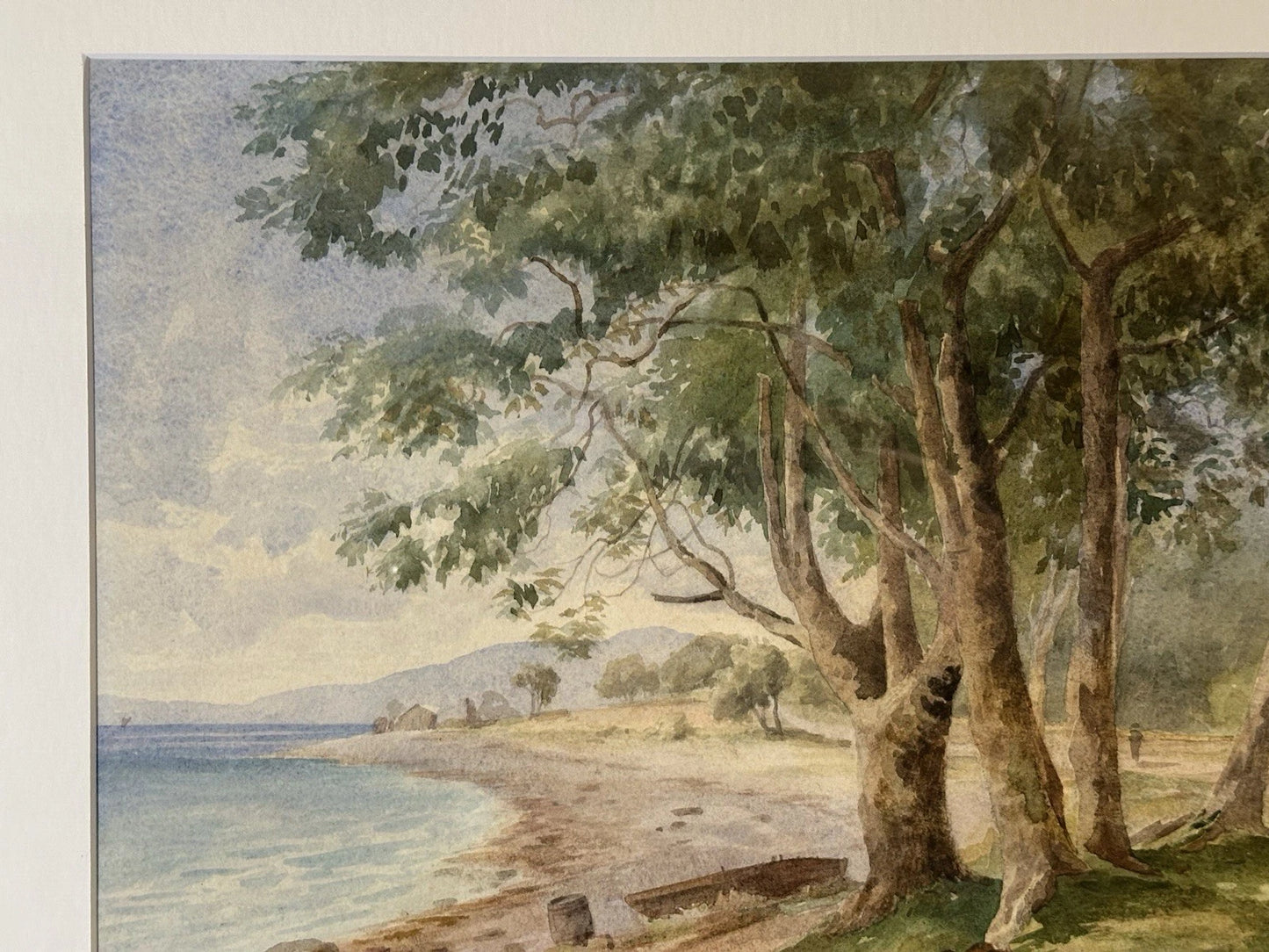 James Heron "Inveral , Lochfyne Side" Watercolour 35x51 cm Scottish Landscape