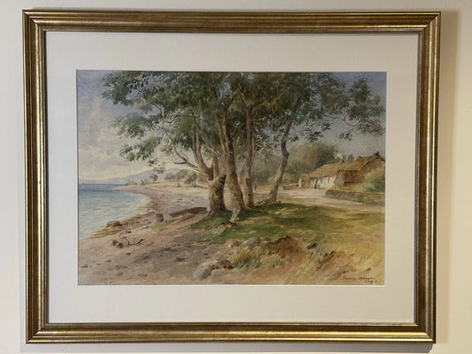 James Heron "Inveral , Lochfyne Side" Watercolour 35x51 cm Scottish Landscape