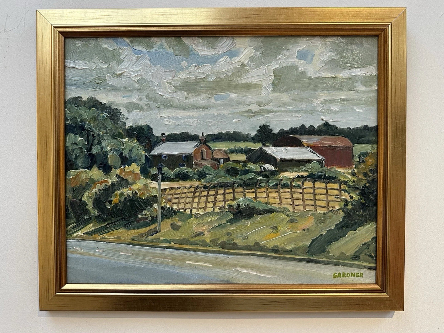 Keith Gardner RCA Framed Oil Painting Redstones Farm Wirral Landscape Signed Art