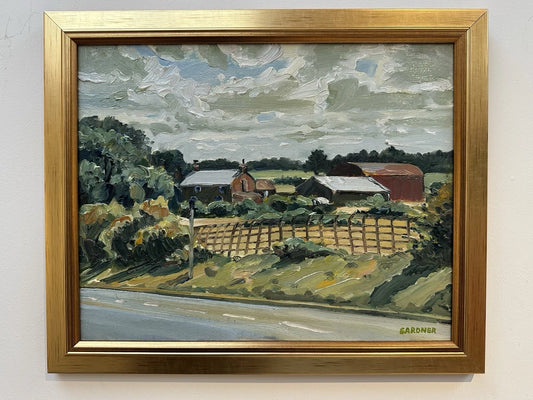 Keith Gardner RCA Framed Oil Painting Redstones Farm Wirral Landscape Signed Art