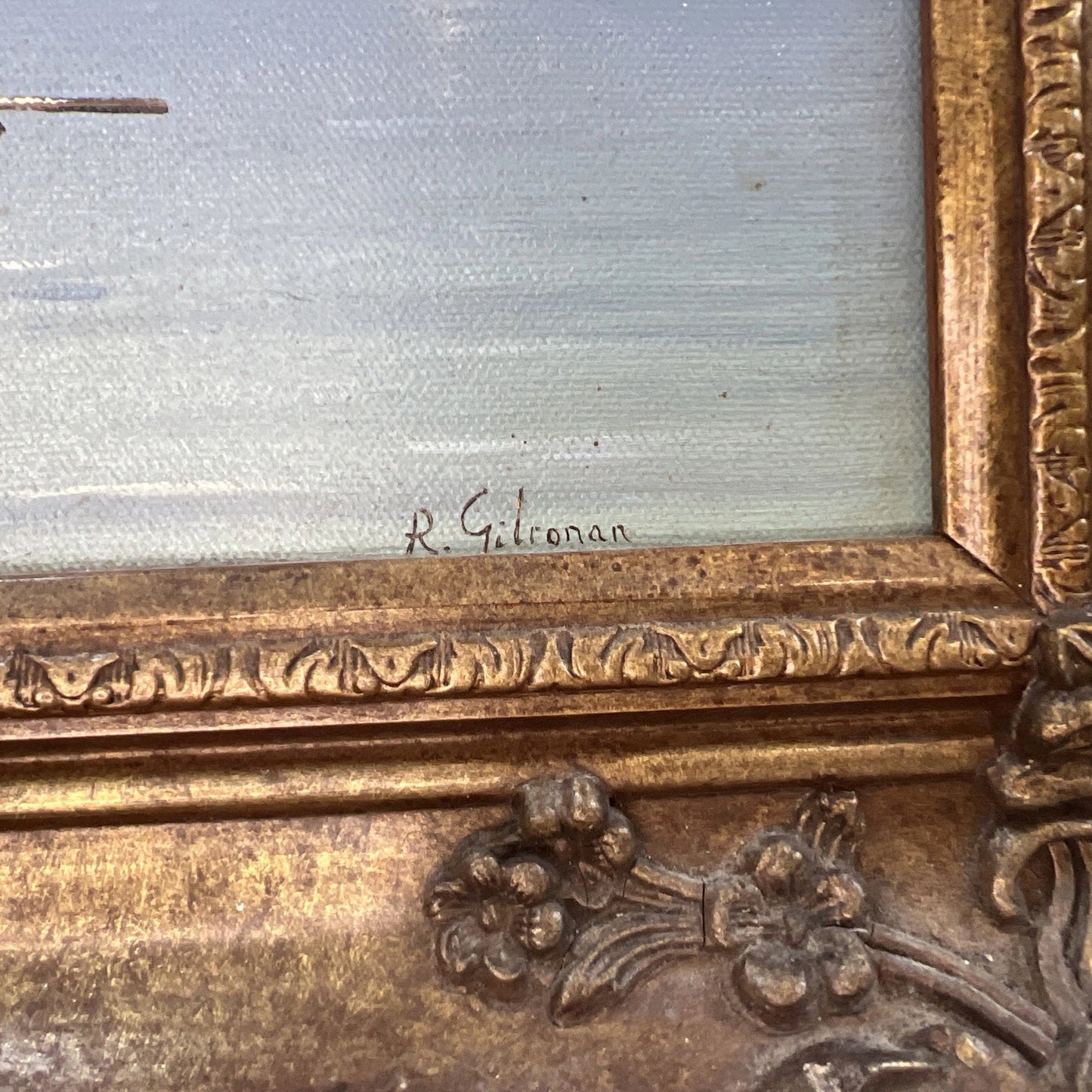 R Gilronan Original Oil Painting Sailing Boats Seascape 55x45cm Framed UK