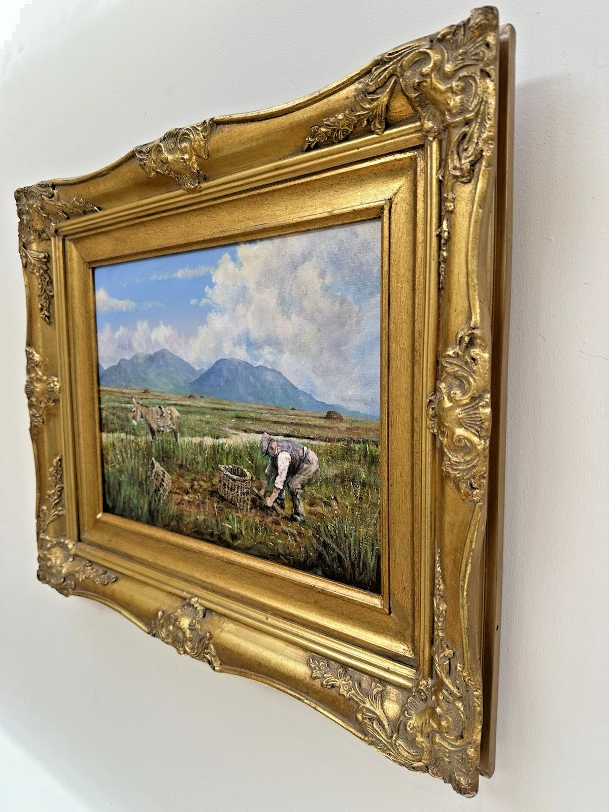 Tony McNally - Irish Landscape Signed Oil on Canvas - Working the Land 40x30cm