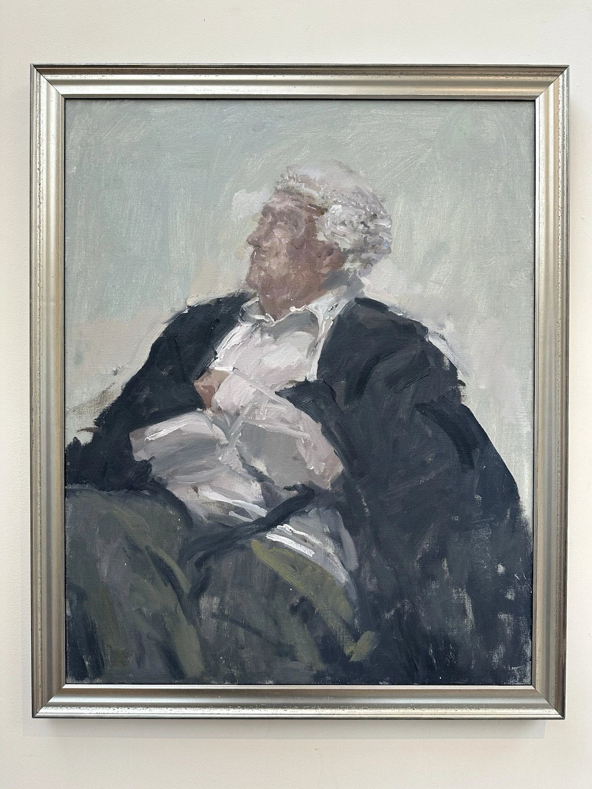 Tom Coates RP NEAC PS RBA RWS HonRWA - Oil Portrait of Seated Judge 76x61cm