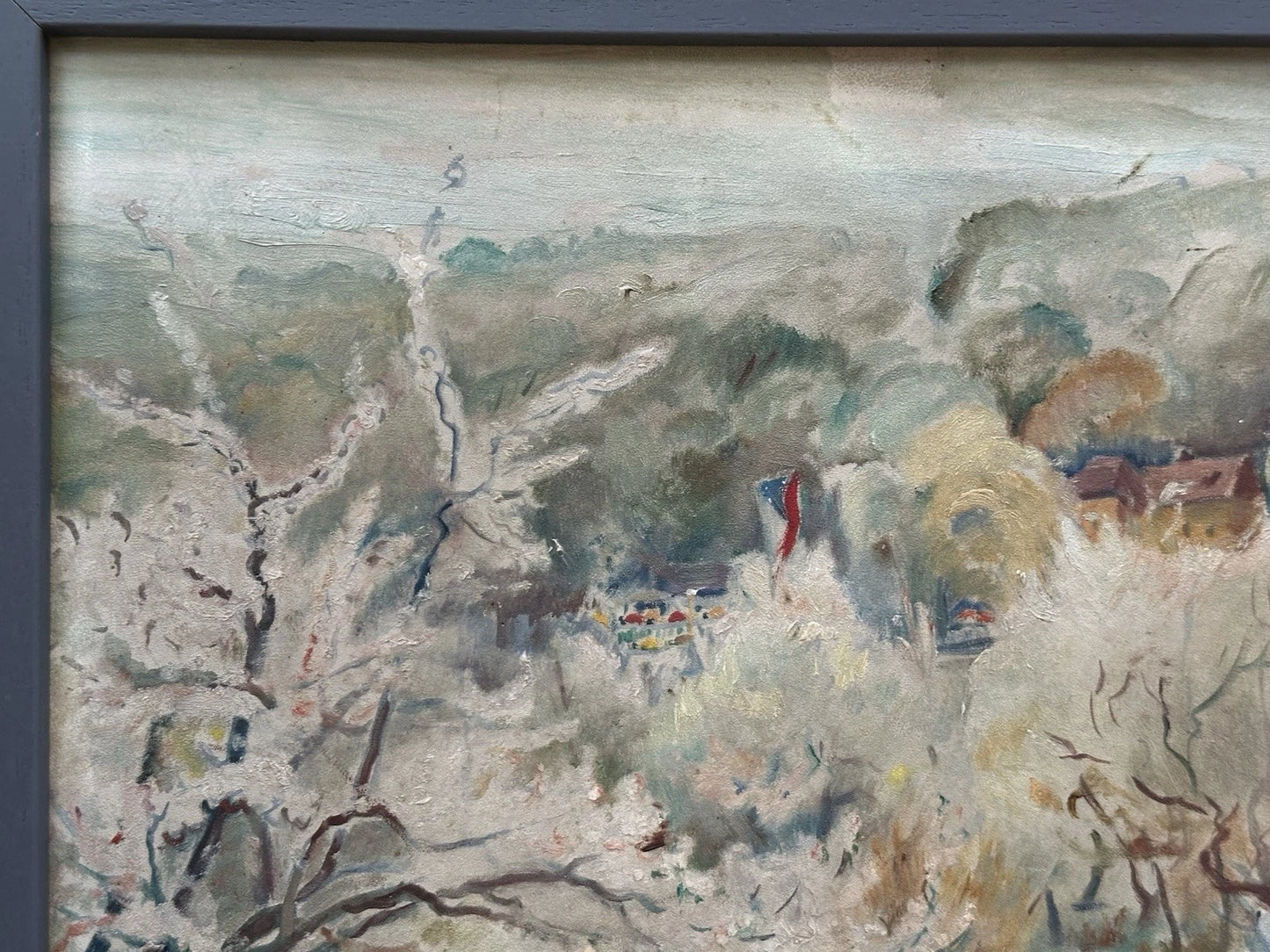 Lucie Klimova -Spring on Petrin Hill Prague. Original Czech Oil on Board 41x32cm
