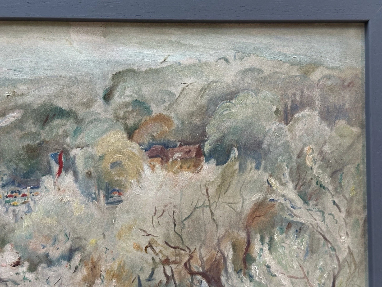 Lucie Klimova -Spring on Petrin Hill Prague. Original Czech Oil on Board 41x32cm