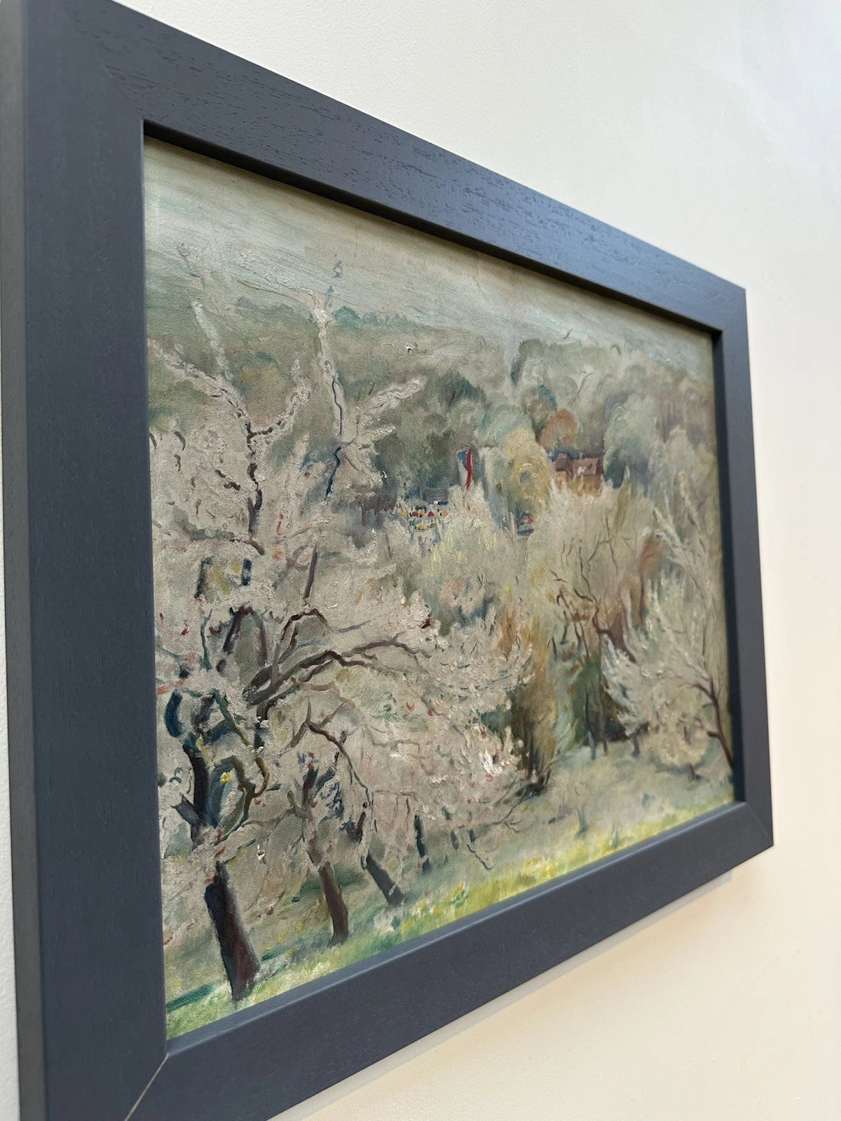 Lucie Klimova -Spring on Petrin Hill Prague. Original Czech Oil on Board 41x32cm