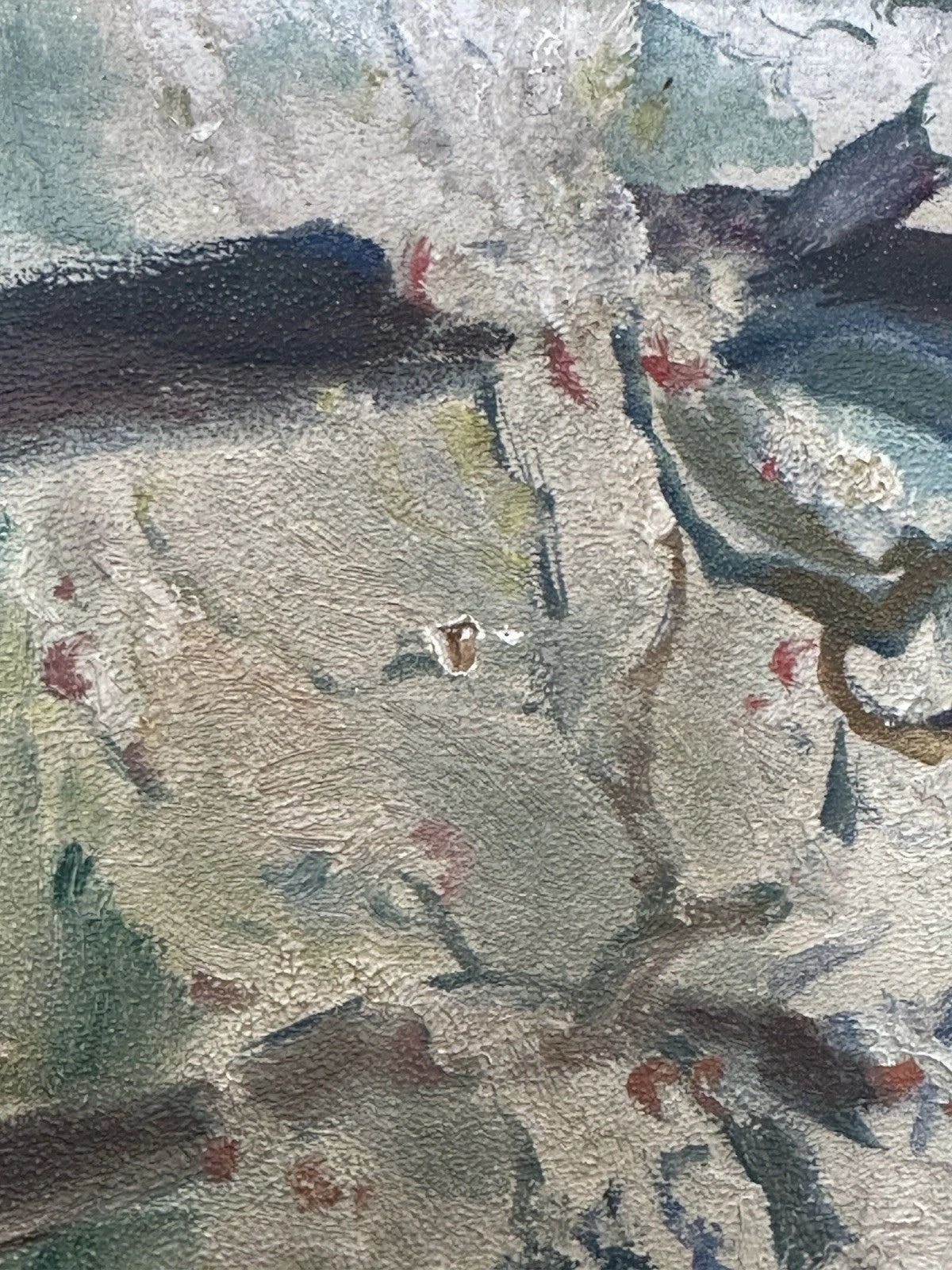 Lucie Klimova -Spring on Petrin Hill Prague. Original Czech Oil on Board 41x32cm