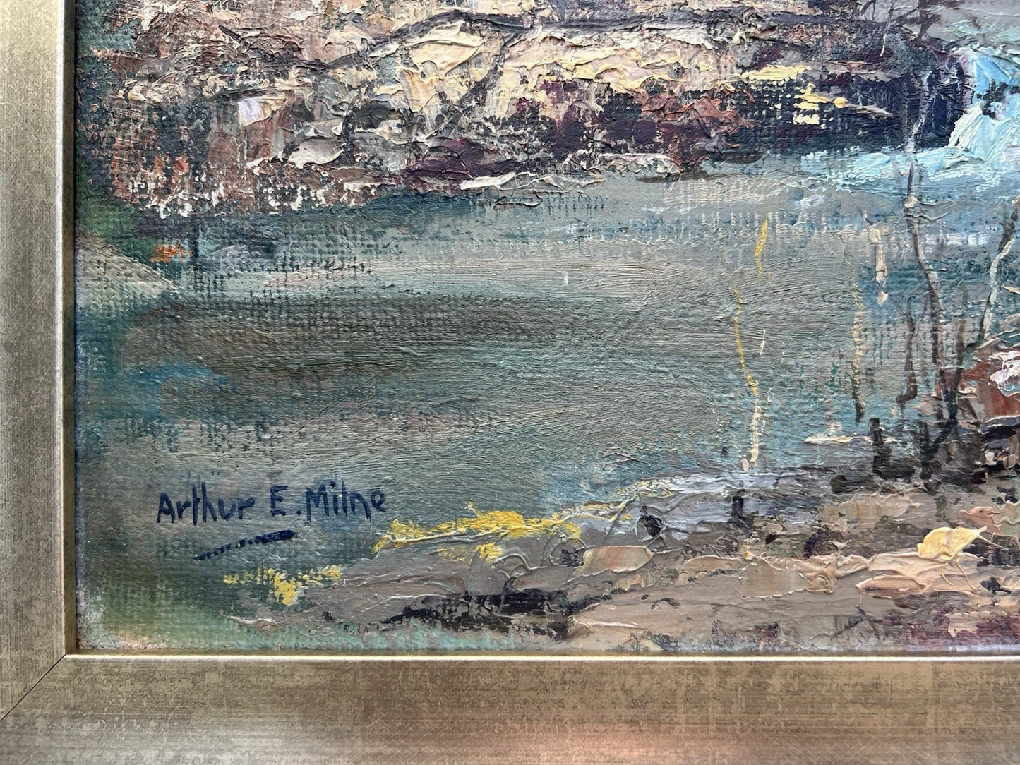 Original 1930s British Landscape Arthur E. Milne - With Crackling Leaf Underfoot