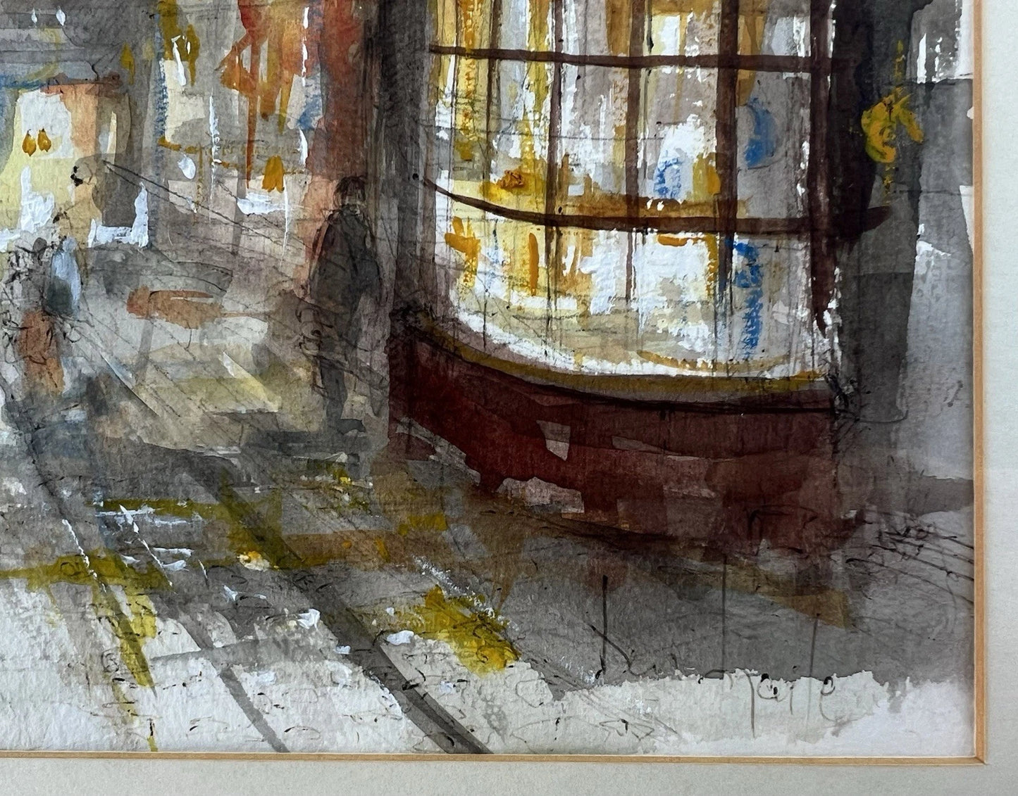 Ben Maile Original Watercolour "Old York" Framed Glazed 37x27cm Signed