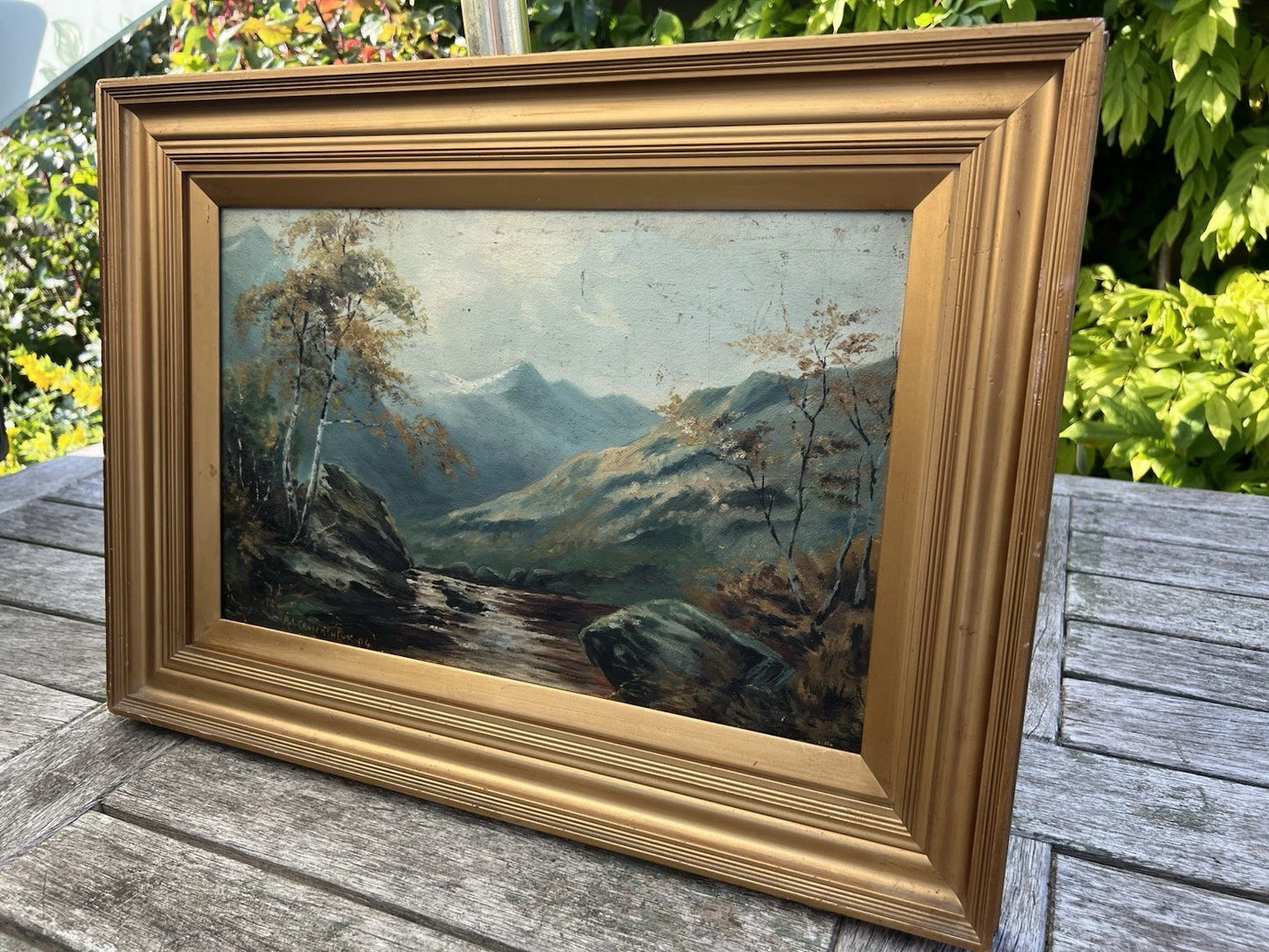 William Cruickshank Signed Oil Painting Highland Landscape 1904 Framed Art