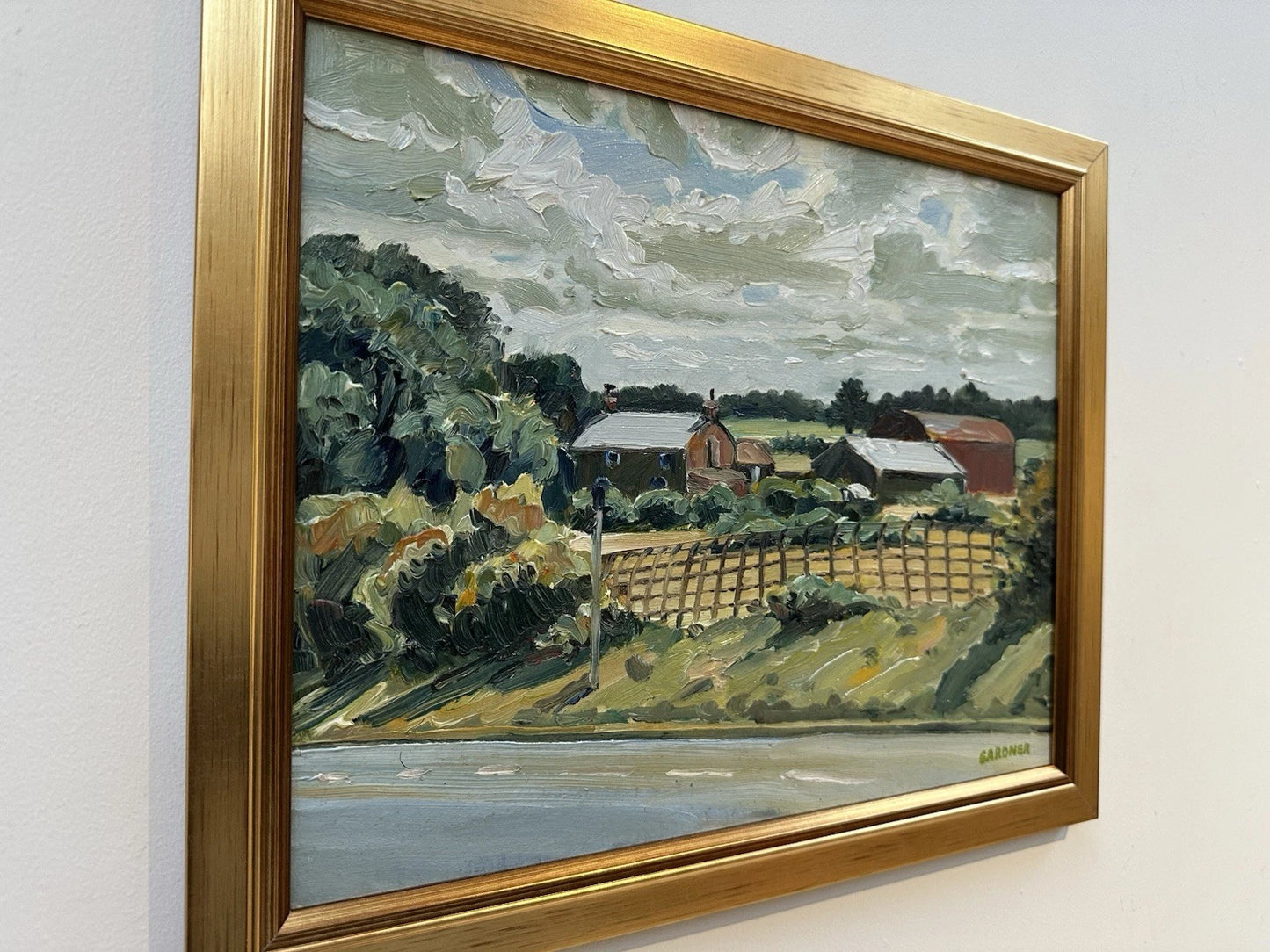 Keith Gardner RCA Framed Oil Painting Redstones Farm Wirral Landscape Signed Art