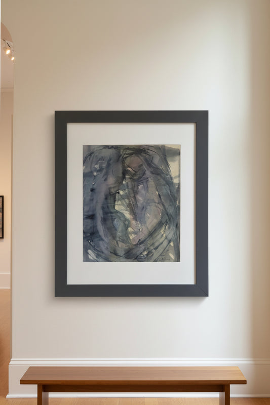 Maurice Sievan Original abstract watercolour New York School artist 39x32cm