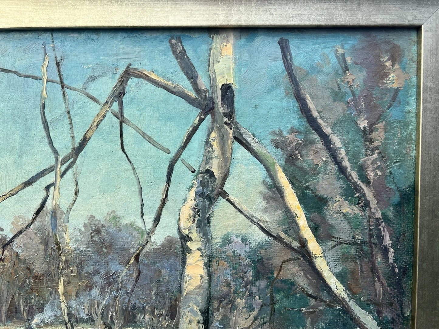 Original 1930s British Landscape Arthur E. Milne - With Crackling Leaf Underfoot