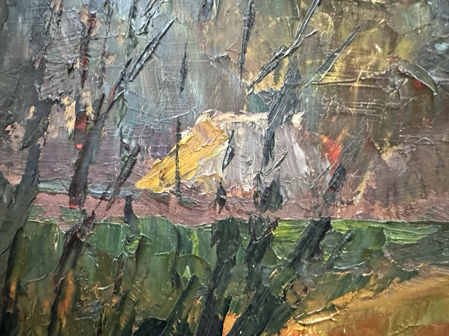 Peter Bevan (Scottish 1946-2018) - Original Oil on Board Mountain Road Landscape
