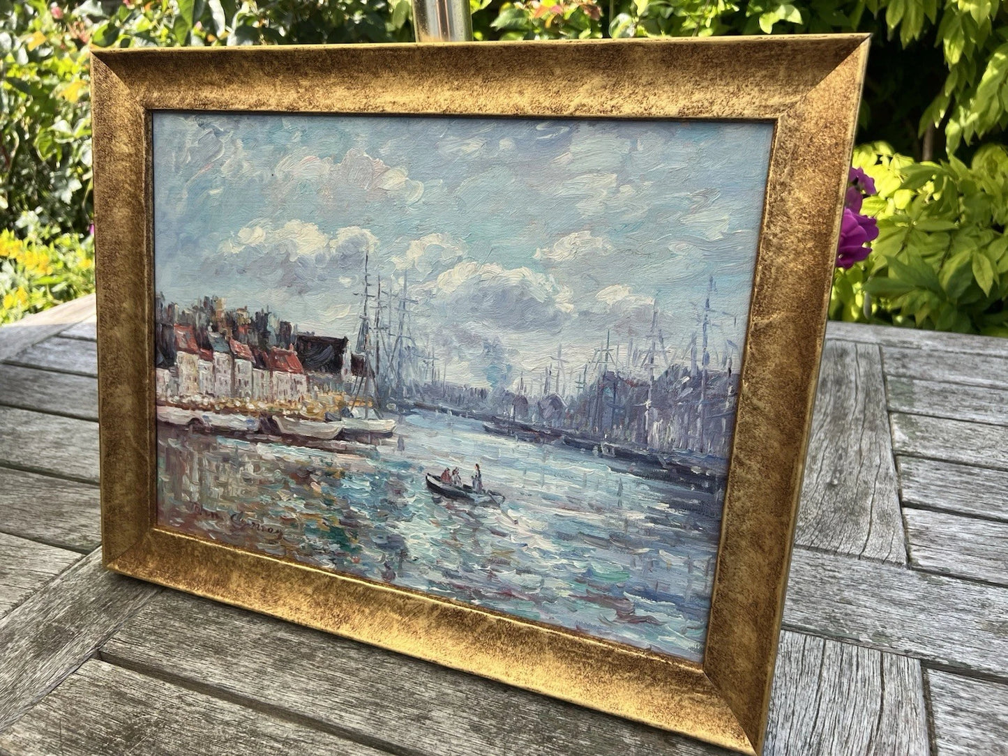 John Clymer (1932) Oil Painting Continental Harbour Signed British Impressionist