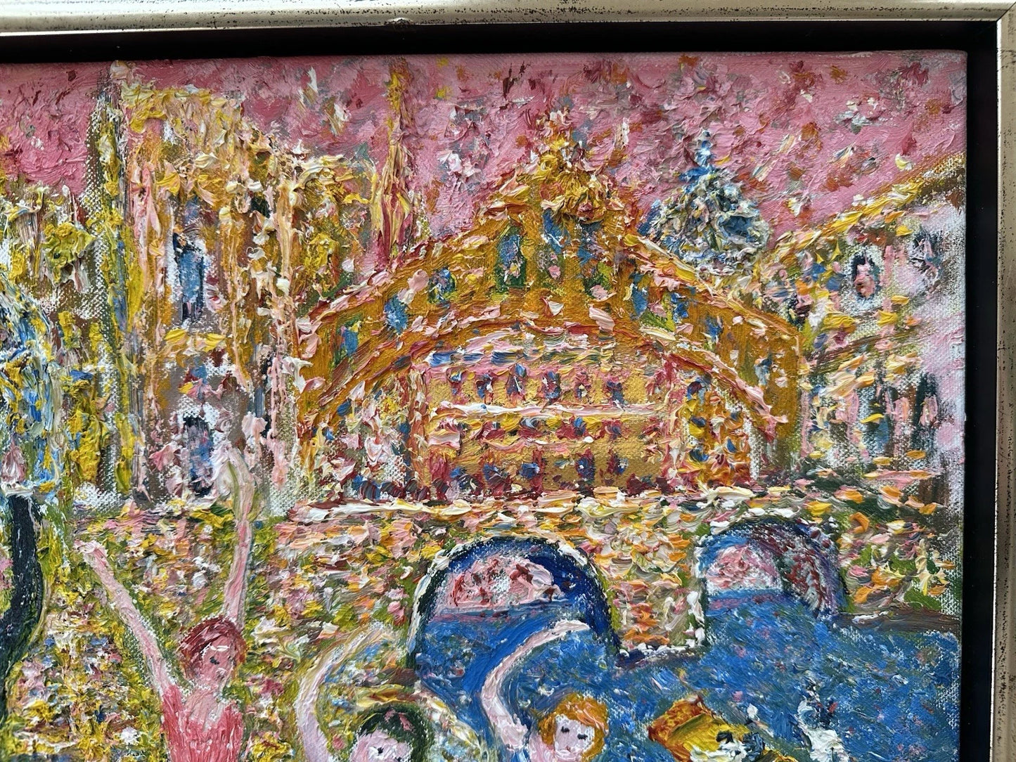 Gwynne Robins Signed Oxford Graduation Scene Original Acrylic 51x61 cm Framed Ar