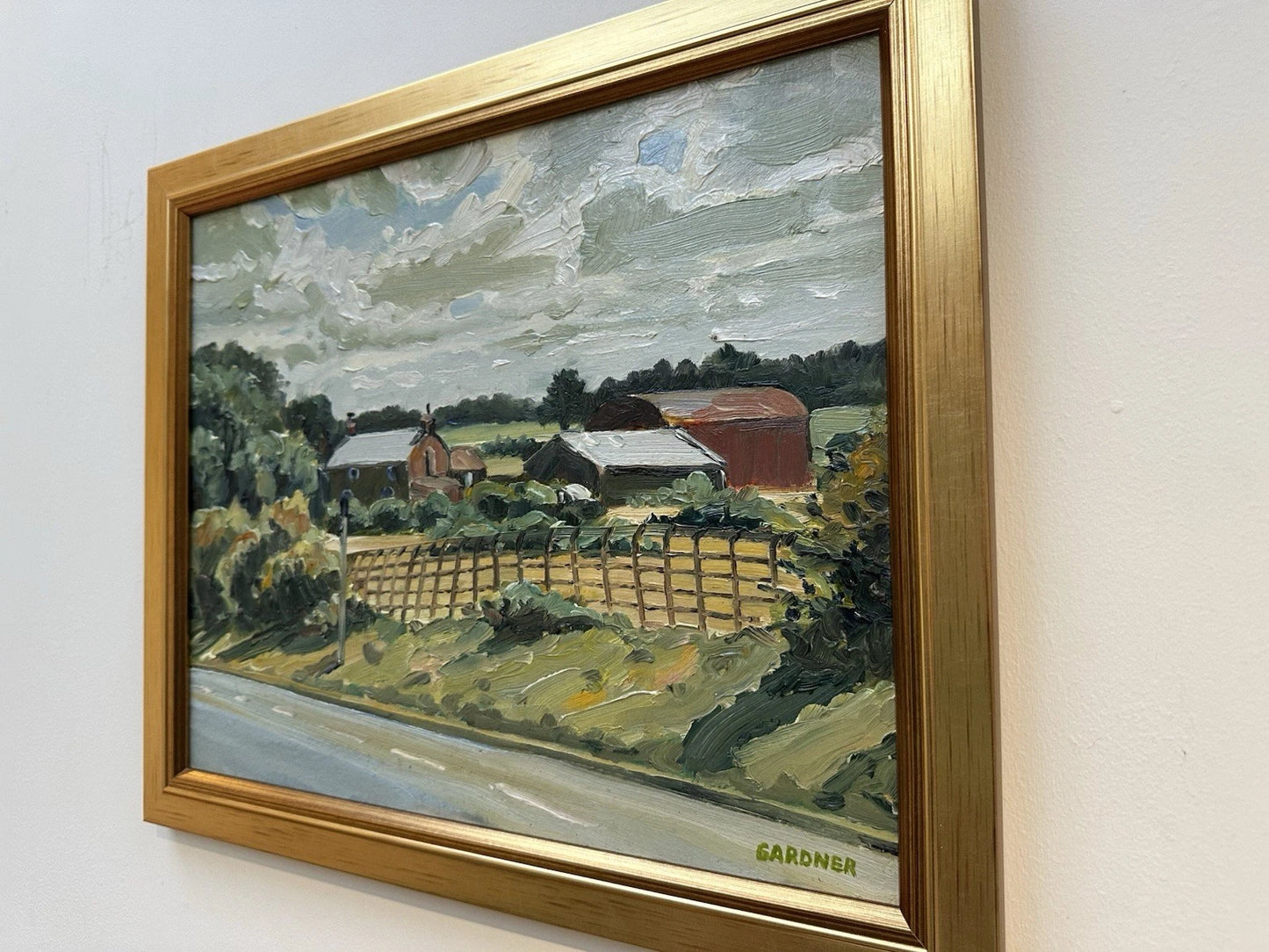 Keith Gardner RCA Framed Oil Painting Redstones Farm Wirral Landscape Signed Art