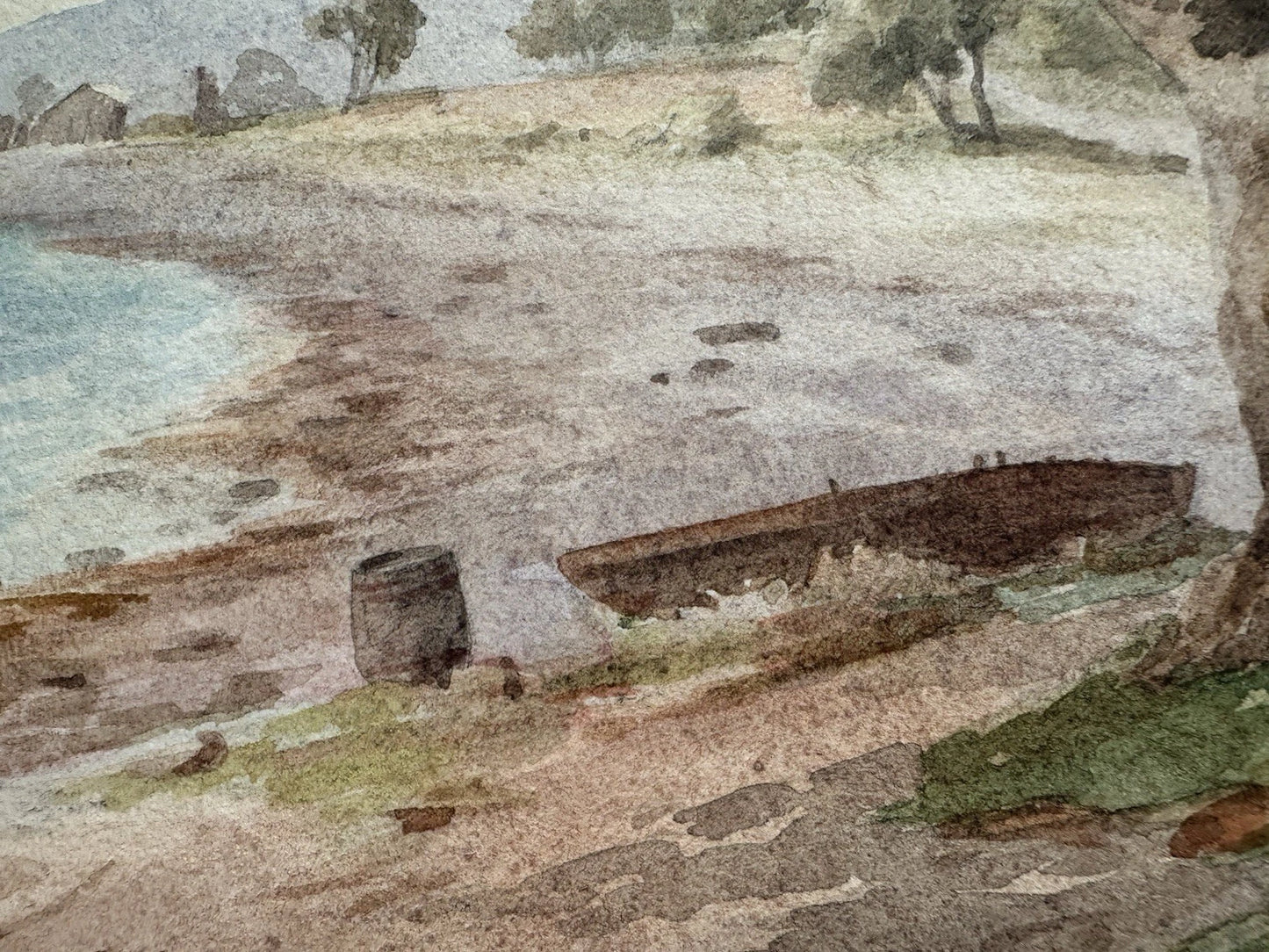 James Heron "Inveral , Lochfyne Side" Watercolour 35x51 cm Scottish Landscape