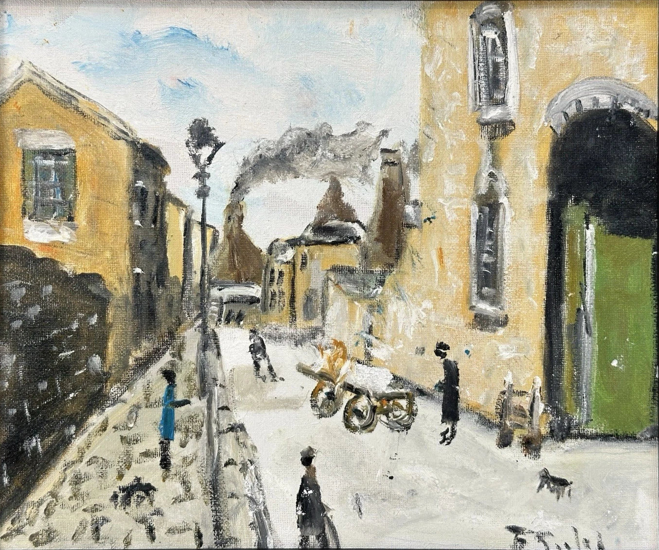 John Goodlad - Oil Painting The Old Lane Signed 2025 30x25cm Framed Northern Art