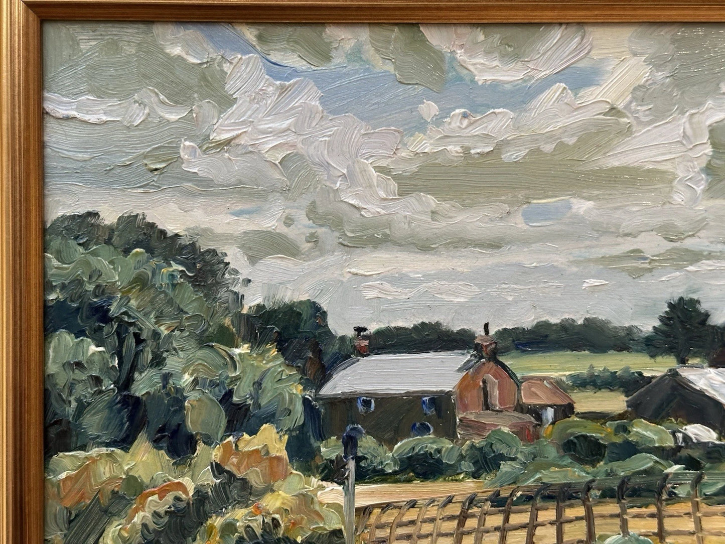 Keith Gardner RCA Framed Oil Painting Redstones Farm Wirral Landscape Signed Art