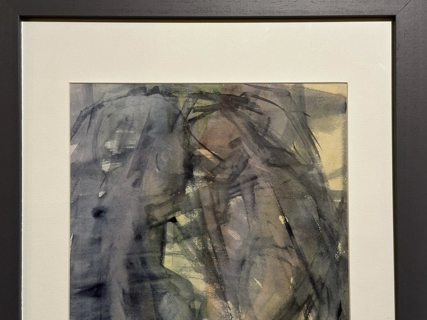 Maurice Sievan Original abstract watercolour New York School artist 39x32cm