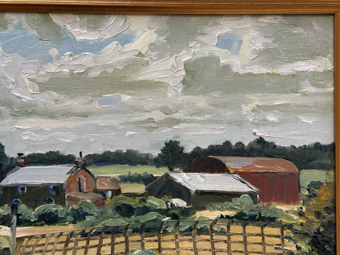 Keith Gardner RCA Framed Oil Painting Redstones Farm Wirral Landscape Signed Art