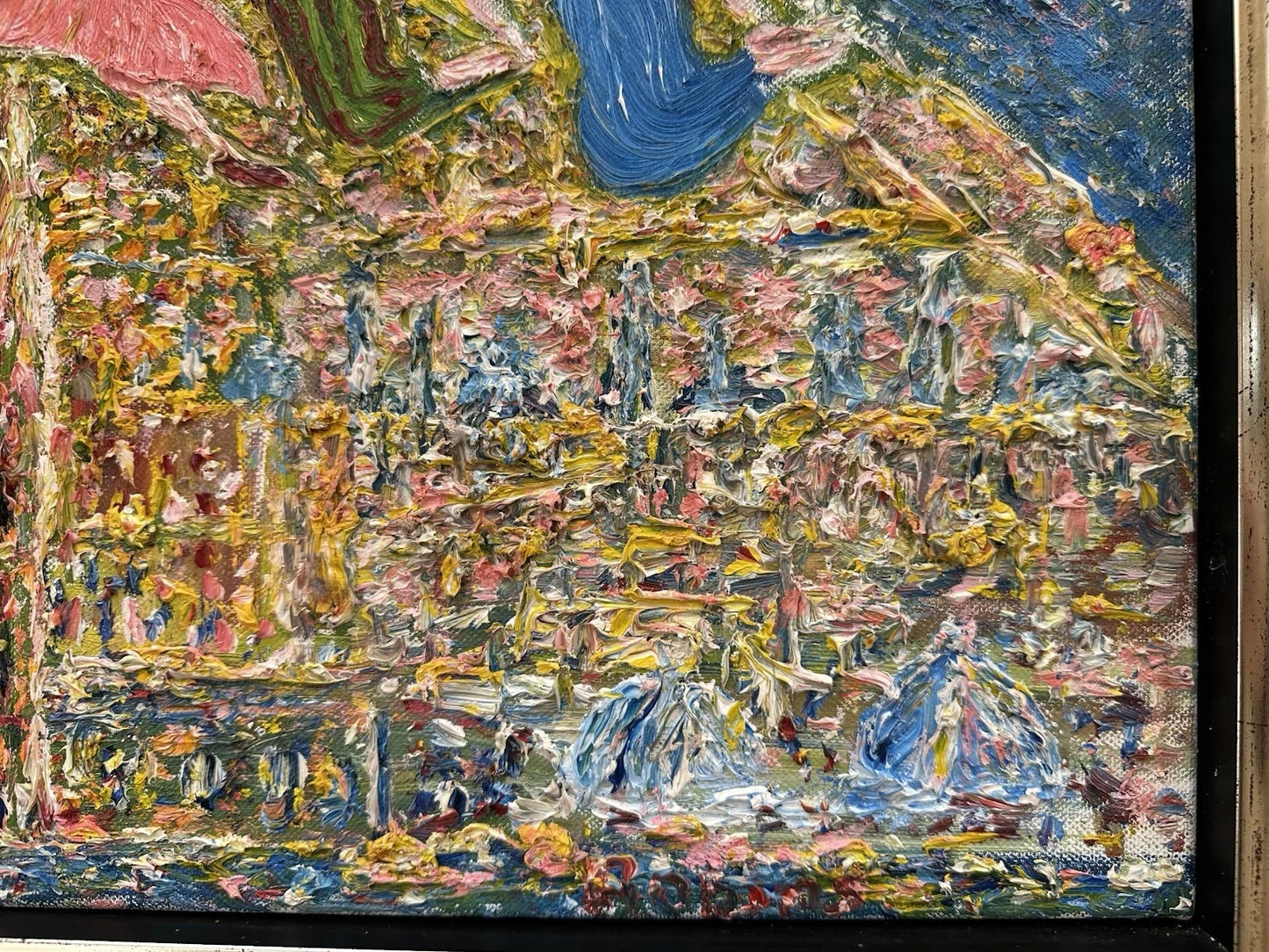 Gwynne Robins Signed Oxford Graduation Scene Original Acrylic 51x61 cm Framed Ar